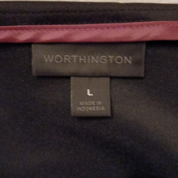 Black midi fit n flare midi skirt with side zipper size large - Picture 5 of 5